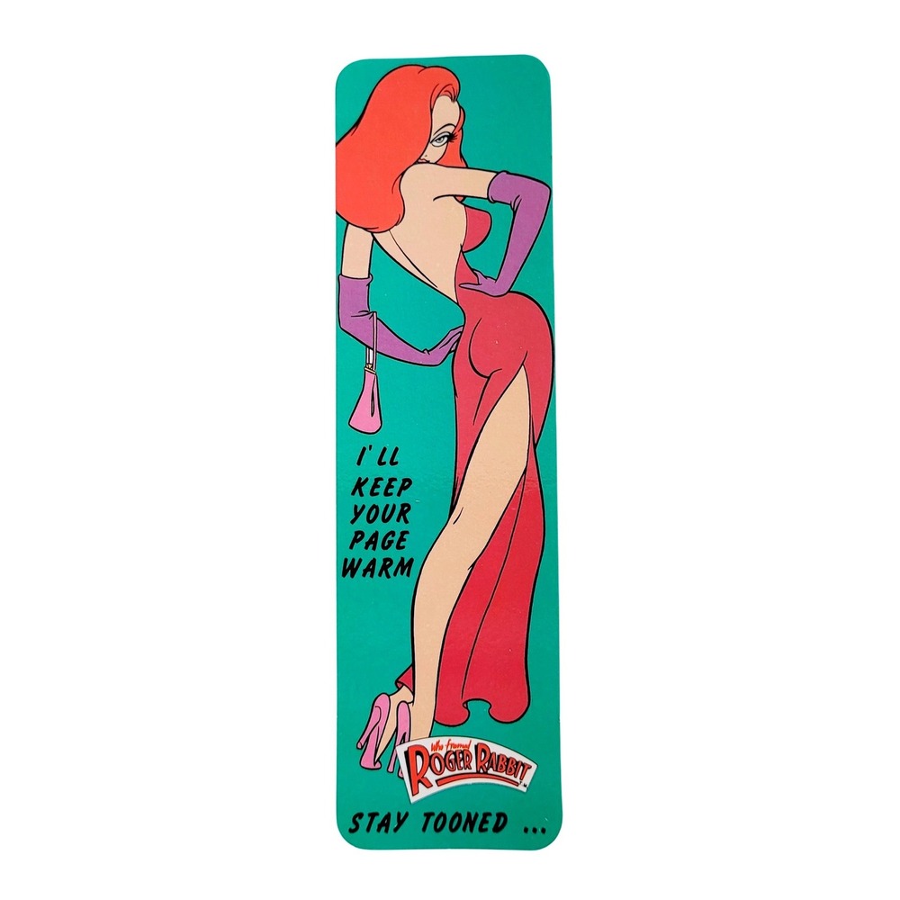 Vintage 80s Jessica Rabbit Bookmark- 1987 Walt Disney - One Stop Posters 26-0078